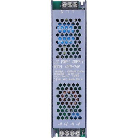 LED-Schaltnetzteil-Treiber, magnetischer Lichttransformator, schwarz, lange Leiste, 400 W, AC 175–250 V