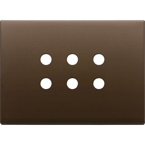 VIMAR - 22693.RN.12 Placca 3Mx6 Tondo bronzo scuro spazz.