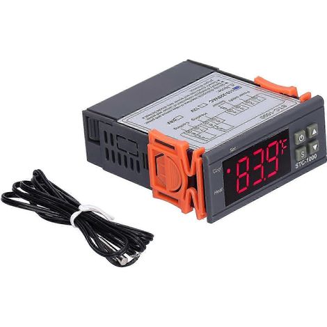Thermostat numérique STC-1000 24V, régulateur de température chaud/froid avec sonde NTC, contrôleur de climatisation pour chauffage et refroidissement. (1/5)