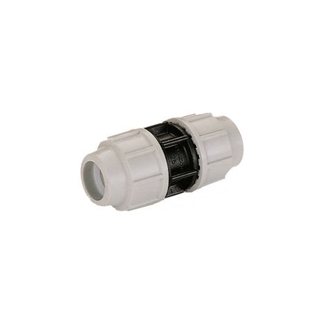 Plasson 20mm MDPE Straight Coupling for Water Supply (1/2)