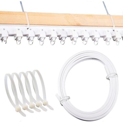 Rail de rideau incurvé amovible pour lit superposé, rail de rideau de plafond flexible, support flexible Curt (1/5)