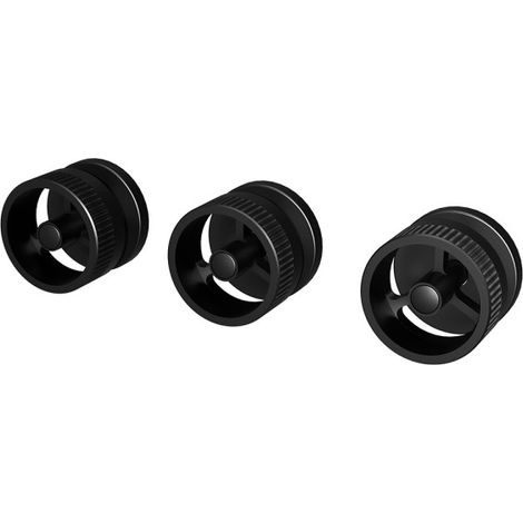 Melangeur Bain Douche 3 Trous Rota Black Mat - CRISTINA ONDYNA RT16213