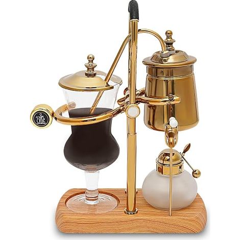Cafetière à siphon avec robinet pivotant à 180 °, théières à café antiques et amovibles, pour usage professionnel et privé, or (1/5)
