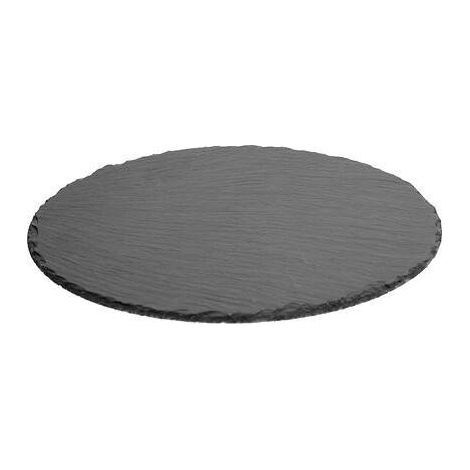 Piatto in ardesia rotondo 32 cm nero (1/3)