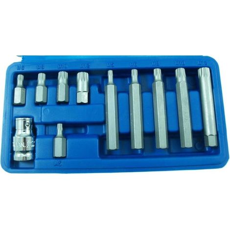 Jeu de 11 Embouts XZN M5-M12 - Spline - Acier - Précision et durabilité - Qualité supérieure - Beast