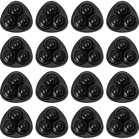 16 universelle, kleine, selbstklebende Möbelrollen, Minirollen für Kleingeräte, Kaffeemaschinen, Mülleimer, Küchengeräte (schwarze Nylonkugel) (1/5)