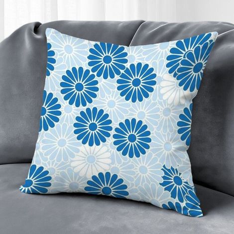Housse de coussin fleurs colorées, décoration intérieur élégant,40×40cm (1/5)