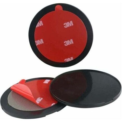 Lot de 3 plaques de montage adhésives pour tableau de bord (86 mm) Plaque de montage adhésive avec autocollant 3M pour support GPS, support de téléphone de voiture, caméra de tableau de bord de naviga (1/5)