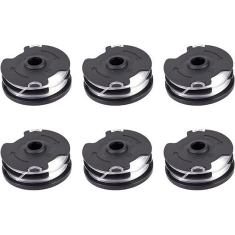 Bobine De Fil - Pour Debroussailleuse - Compatible PRTA 20-Li C3 - Remplacement Sans Outil - Blanc - Lot De 6 (1/2)