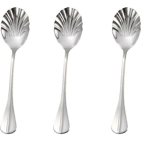 Cuillères à mélanger en acier inoxydable à long manche, compatibles avec un usage domestique (lot de 3). (1/4)