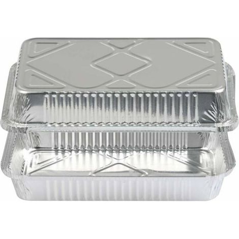 Barquettes Aluminium pour Barbecue, 25 Pièces, Accessoires de Cuisson, Pâtisserie, Congélation, 31x21x5cm (1/4)