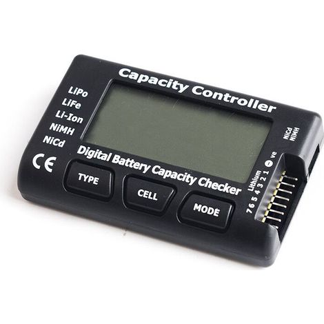 Testeur de capacité de Batterie numérique, Capacité de la Batterie de Tension Vérificateur Contrôleur Testeur avecEcran LCD, pour LiPo Vie NiMH Li-ION (1/4)
