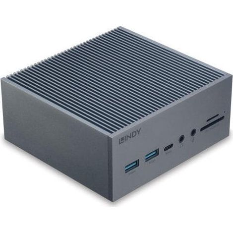 Lindy 43351 base para portátil y replicador de puertos Acoplamiento USB 3.2 Gen 1 (3.1 Gen 1) Type-C Gris (1/4)
