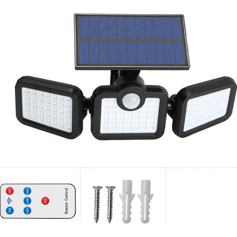 Solarleuchte für den Außenbereich, 3000 lm, Bewegungsmelderleuchte für den Außenbereich, IP65 wasserdichtes Solar-Sicherheitslicht für Garage, Terrasse und Deck