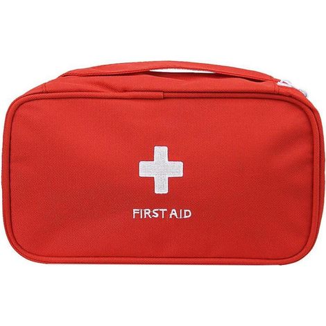 Erste-Hilfe-Tasche aus Oxford-Gewebe, wasserdicht, kompakt, für Reisen, Rot