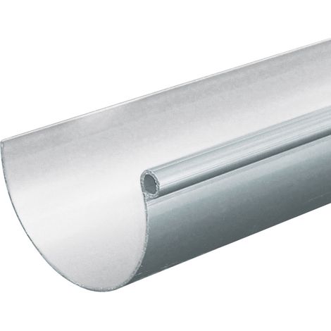 First Plast – Profilé gouttière PVC 33 demi-ronde 4 m – Résistant aux intempéries – Montage facile par collage ou joints