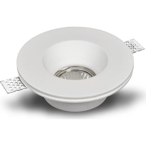 Aro Downlight Integración Escayola/Pladur Circular para Bombilla LED GU10 / GU5.3  Corte Ø133 mm UGR17 Blanco