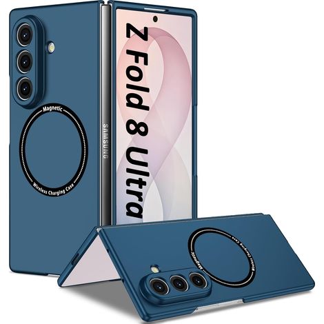 Magnétique Coque pour Z Fold 8 Ultra 5G avec Mag-Safe (Bleu) Étui Housse Z Fold 8 Ultra Coque Ultra Fine Léger Mat Rigide PC Cover, Antichoc Anti-Rayures avec Aimant Puissant Case (1/5)