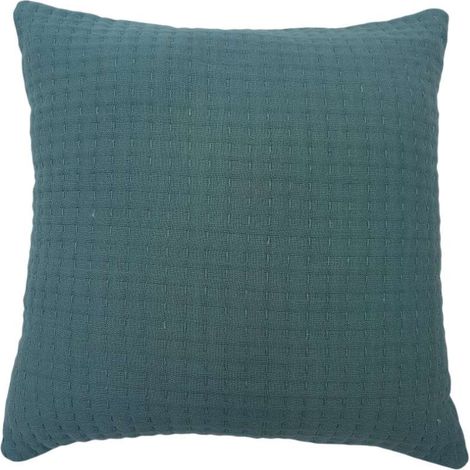 DOMO MEA Cuscino 45x45cm Tinta Unita Blu Scuro - Cuscino in Cotone (1/5)