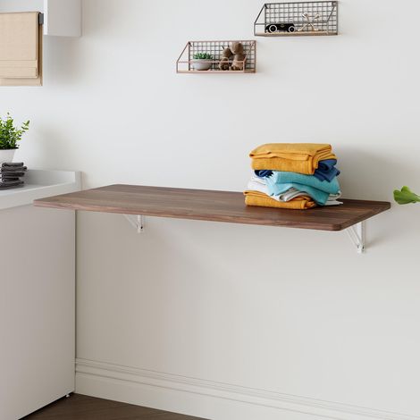 Wäscherei Klapptisch Wandmontierter Klapptisch für kleine Räume, Klapptisch, Arbeitsbank, Ergänzung zur Garage & Schuppen / Home Office / Wäscherei / Home Bar / Küche & Esszimmer (1/5)