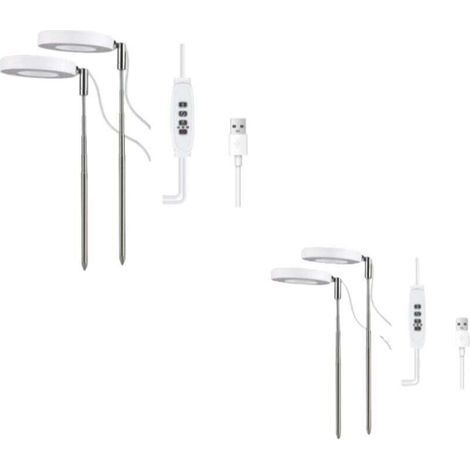 Lampada di crescita per piante, lampada LED a spettro completo regolabile in altezza per piccole piante, 9 livelli di luminosità regolabili, rotazione a 180° e timer on/off (Pacchetto (1/4)