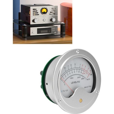 TS-120 VU-Meter, 120 mm mit Netztransformator, Gleichspannungsmesser für 12-V-Röhrenverstärker, silber (1/5)