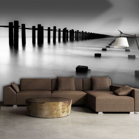 Papier Peint XXL "Estuaire de la Tamise à Shoeburyness, Angleterre" 270x550cm (1/2)