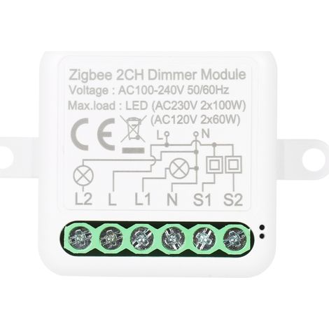 Interruttore dimmer Zigbee, telecomando controllabile tramite app, interruttore per tende, doppio interruttore compatibile con Google Home
