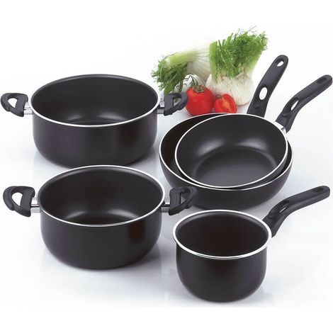 Casserluola Antiaderente in alluminio nero metallizzato jumbo 24 cm zanetti