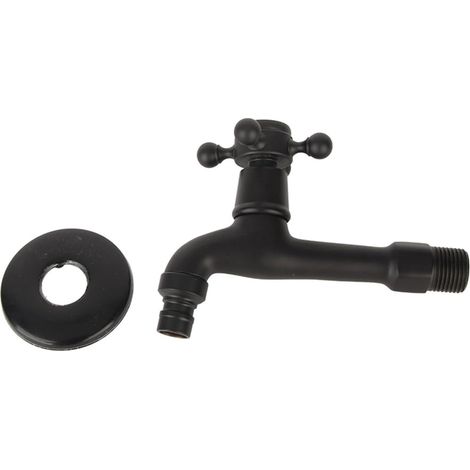 Robinet pour machine à laver, G1/2, laiton, mural, eau froide (1/5)