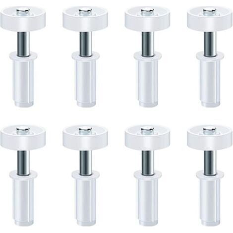 Lot de 8 roulettes de guidage en acier au carbone pour portes de placard à 2 vantaux, pièces de rechange pour portes de placard de 4,5 cm d'épaisseur.