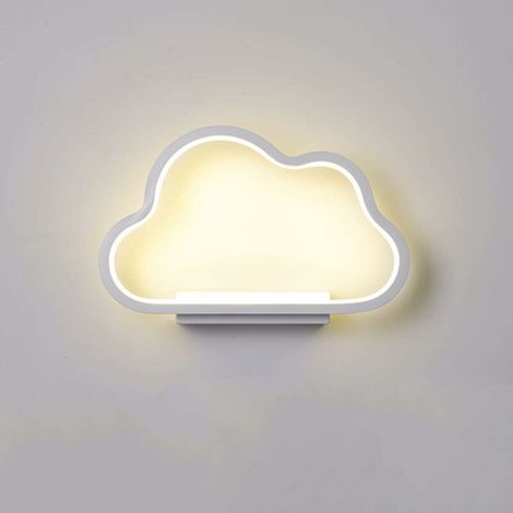 Applique murale intérieure 14W, applique LED nuage, trois températures de couleur réglables (blanc chaud - blanc naturel - blanc froid), (blanc)
