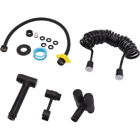 Kit de douchette WC bidet moderne en laiton haute pression pour femme, noir (1/5)