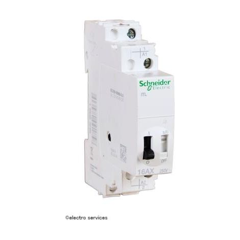 Schneider Electric – A9C30811 – Télérupteur unipolaire 1NO 16A – Tension 230VCA ou 110VCC – Pour rail DIN – Norme NF C 15-100