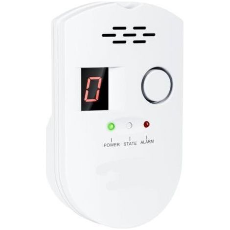 Détecteur de gaz LPG City Gaz Naturel méthane Propane Butane Alarme enfichable avec Affichage numérique pour la Maison (1/5)