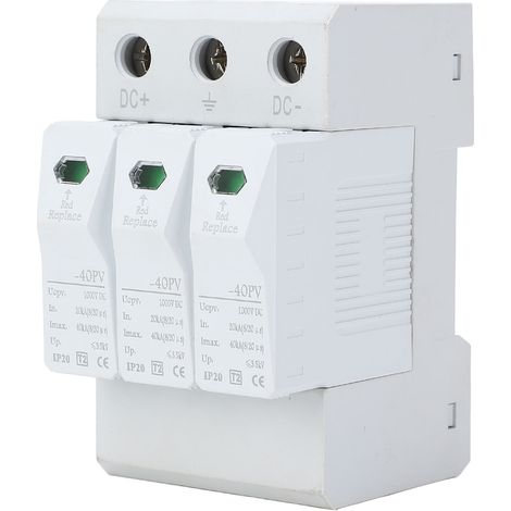 Dispositif de protection contre les surtensions DC SPD, parafoudre de sécurité, 1000V, 20 à 40ka (1/5)