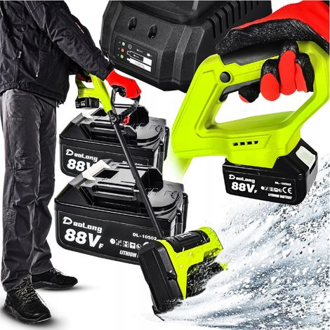 Elektrische, akkubetriebene Schneefräse + 2 Akkus 21V 600W (1/5)