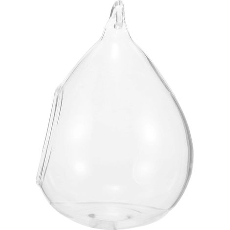 Terrarium sphérique lisse avec grande ouverture, terrarium suspendu en verre transparent pour plantes aériennes (1/4)
