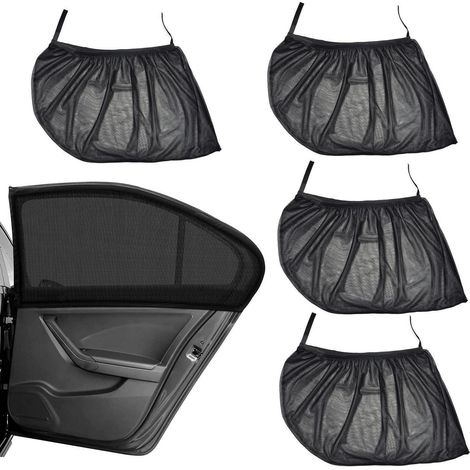4er Set Autofenster-Sonnenschutz mit UV-Schutz und Insektenschutz (1/5)