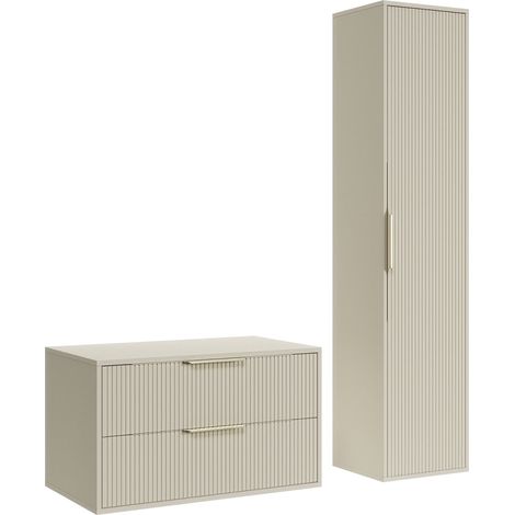 Waschtischunterschrank Rimini 80 cm - Cashmere - Badezimmermöbel