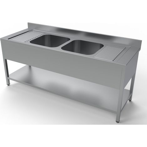 Plonge inox étagère 2 centre - Combisteel (1/4)
