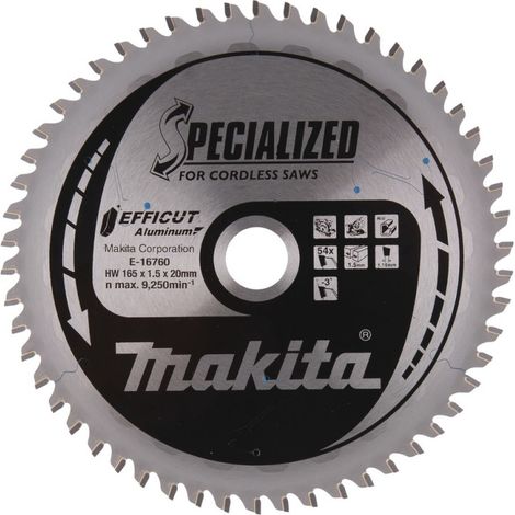 Makita - Sägeblatt Aluminium 165x20 mm, 54 Zähne E-16760