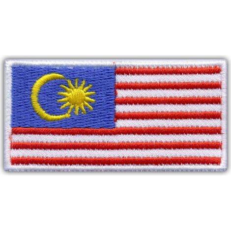 Aufnäher mit der Flagge Malaysias – selbstklebend – gestickter Aufnäher/Abzeichen/Emblem