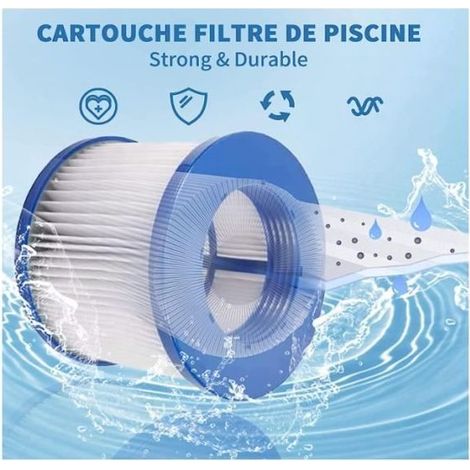 Confezione da 4 cartucce filtro a vite Infinite per telecamere per spa, filtri a vite per telecamere per spa, filtri 75 x 100 mm, filtri a vite per telecamere per spa, cartuccia (1/5)