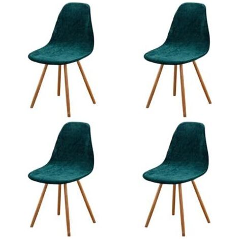 ALLIANDISHousse de Chaise Scandinaves Lot de 4, Extensible Vert Housse de Chaise de Salle à Manger, Velours Universelle Couverture de Chaise sans Accoudoirs pour Décoration de Salon Cuisine Maison (1/4)