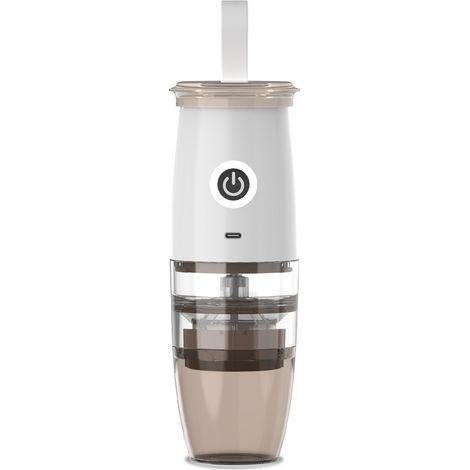 Mini Retractable Electric Coffee Maker 5V, 5 Speeds, Capsule Coffee Maker with Spoon for Home Use White (1/4)