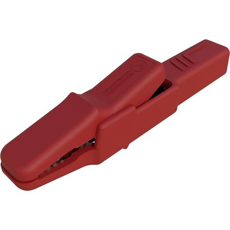 Hirschmann Test & Measurement AK 2 B rt Pince crocodile de sécurité enfichable 4 mm CAT II 300 V rou