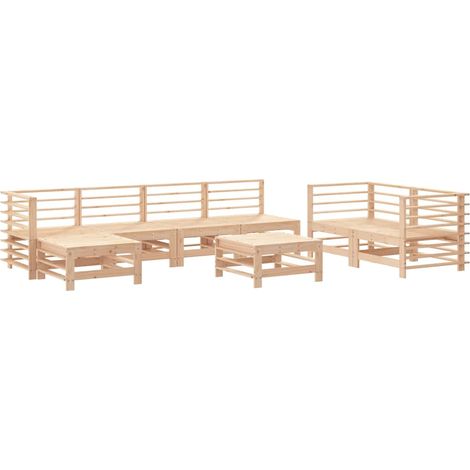 Maison Exclusive - 8-tlg. Garten-Lounge-Set Massivholz Kiefer (1/5)