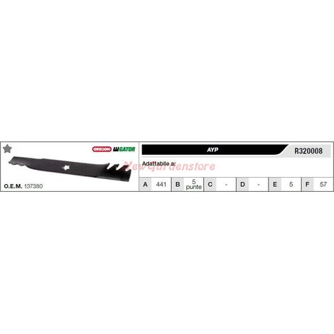 Lama AYP per trattorino tagliaerba rasaerba tosaerba R320008