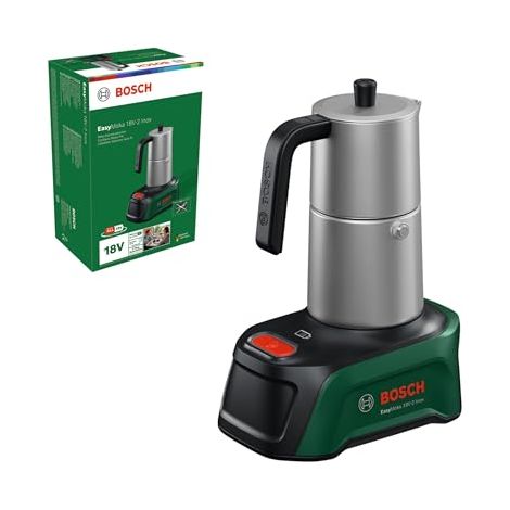 Bosch EasyMoka18V-2 Inox Sistema de cafeteras a batería 18V (soporte, caja de cartón)
